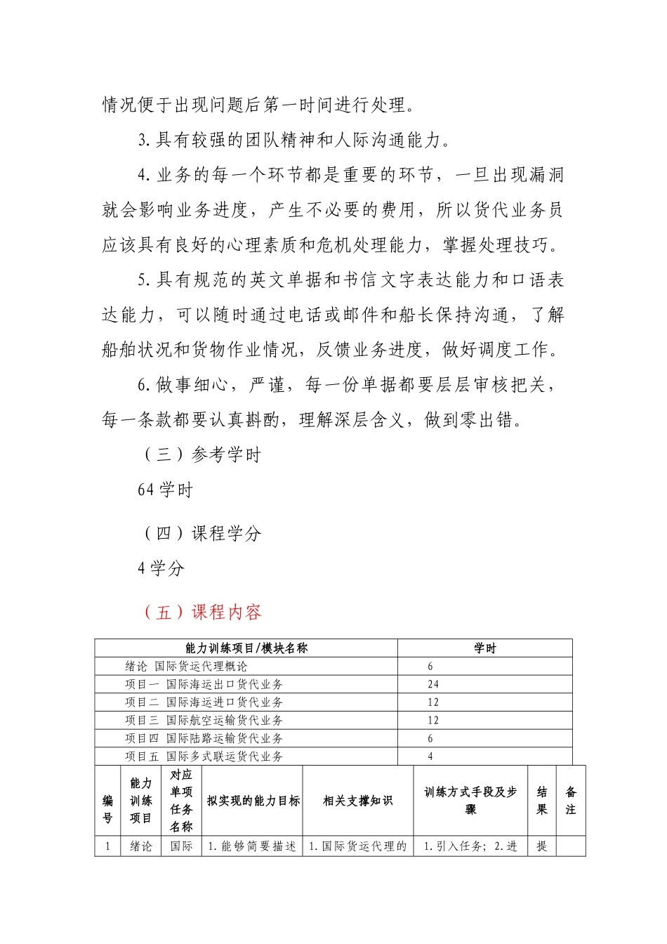 国际货运代理课程标准_第3页