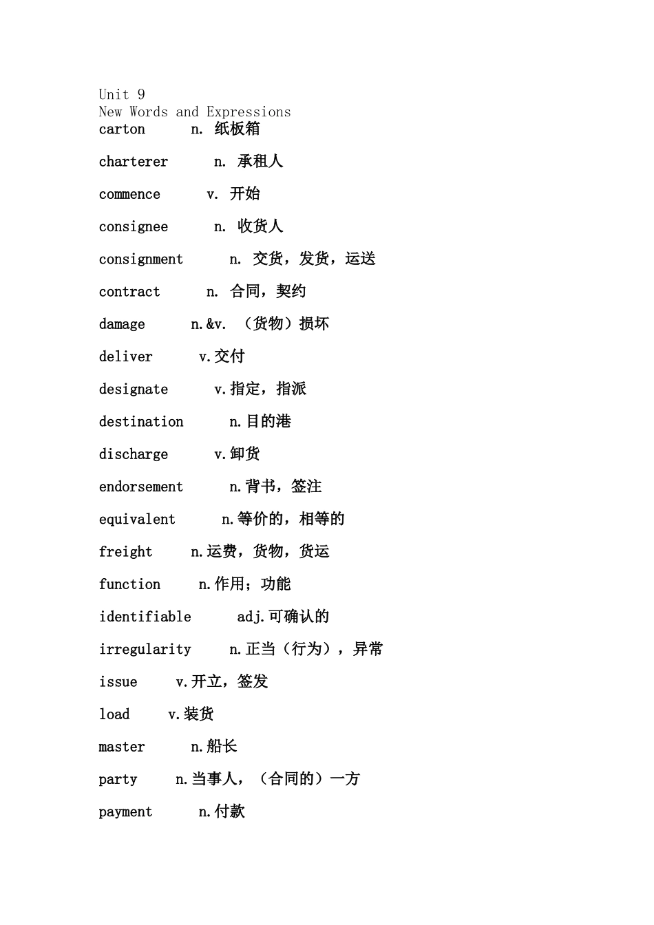 国际货运代理专业英语_第1页
