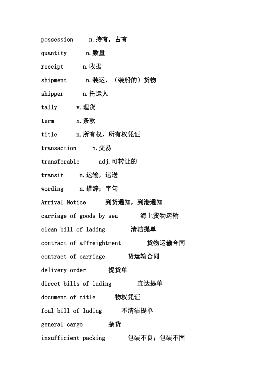 国际货运代理专业英语_第2页