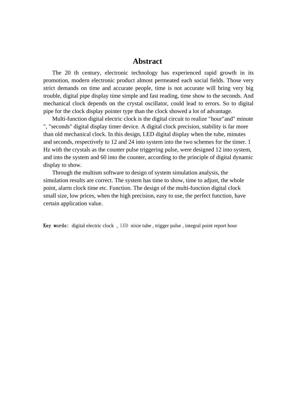 多功能数字电子时钟毕设_第2页