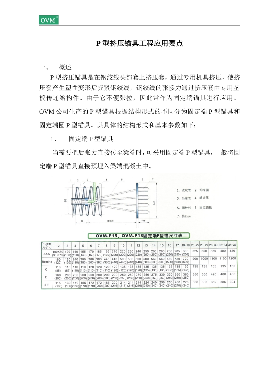 固定端P锚施工指南_第1页