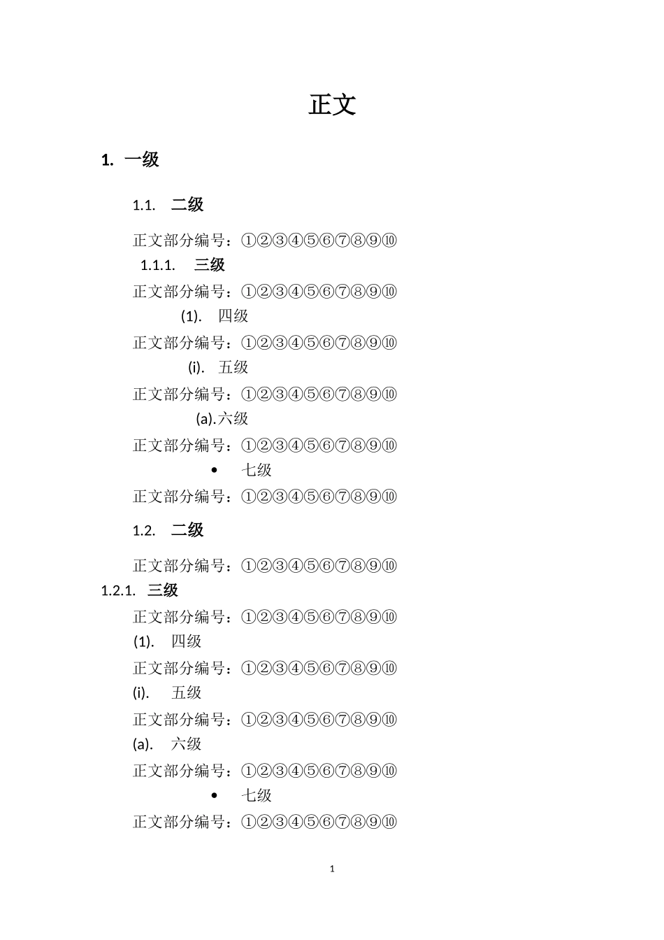 多级目录模板1、1.1、1.1.1等_第3页