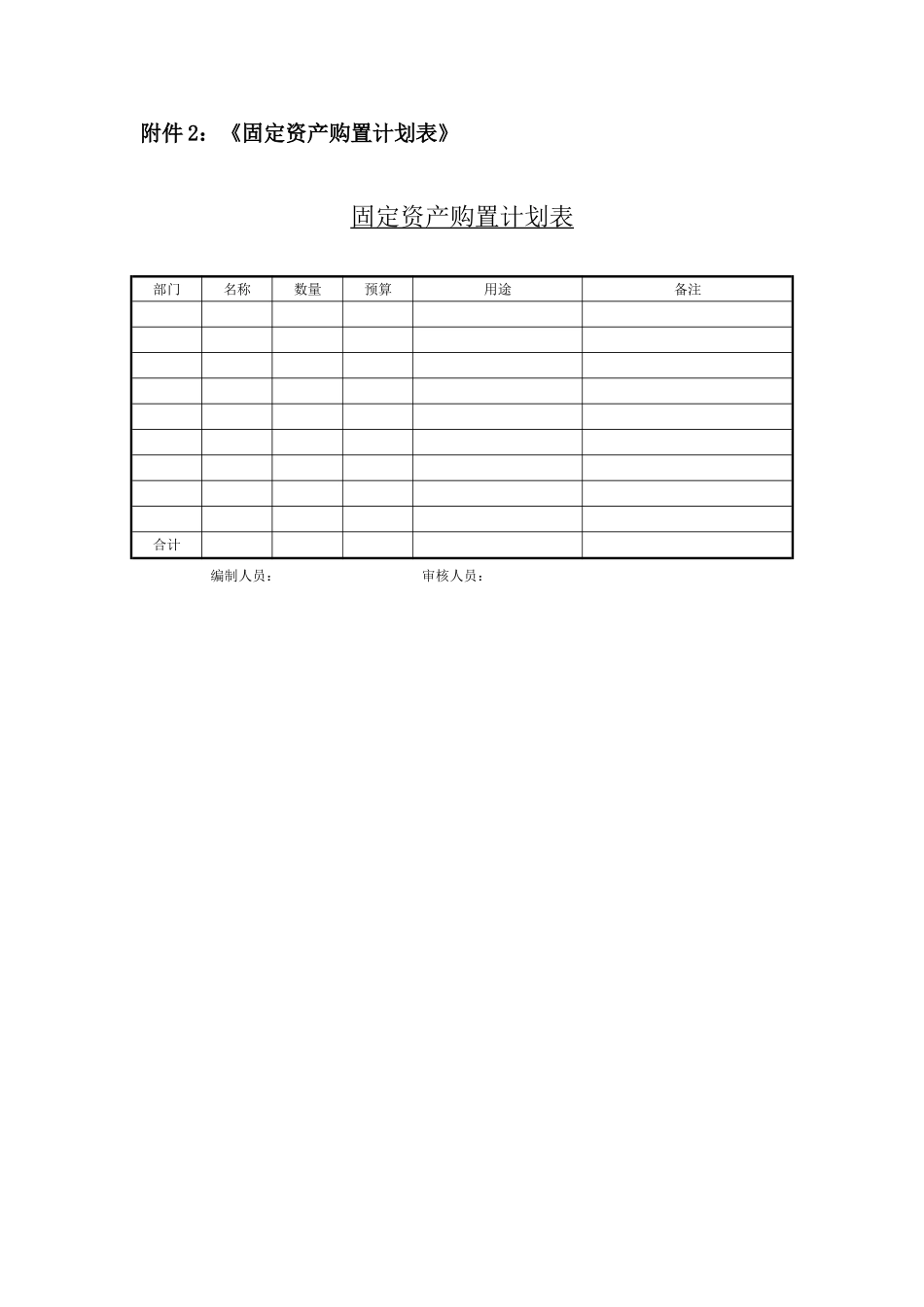 固定资产管理表格汇总_第2页