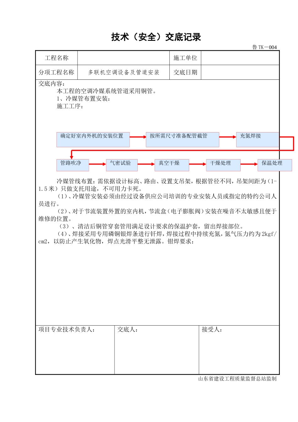 多联机技术交底记录_第1页