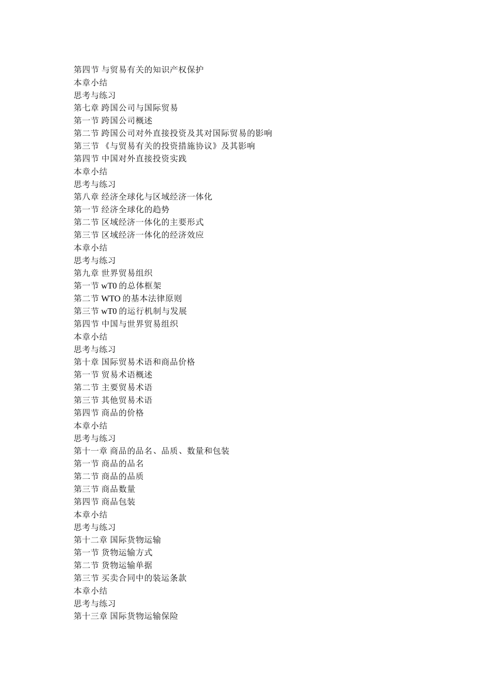 国际贸易理论与实务-王耀中主编-03版与10版-大体内容_第2页
