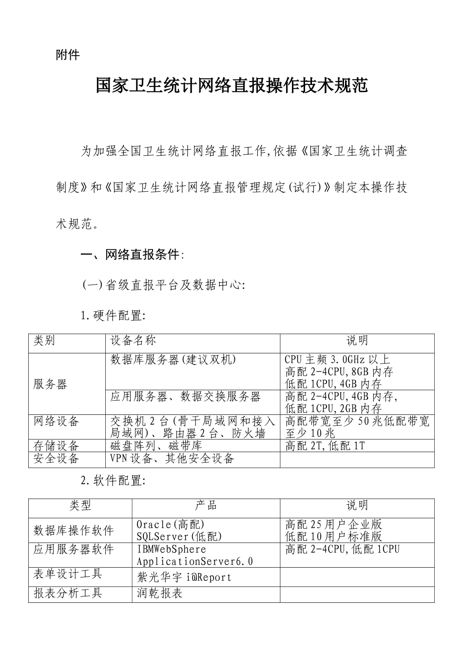 国家卫生统计网络直报操作技术规范_第1页