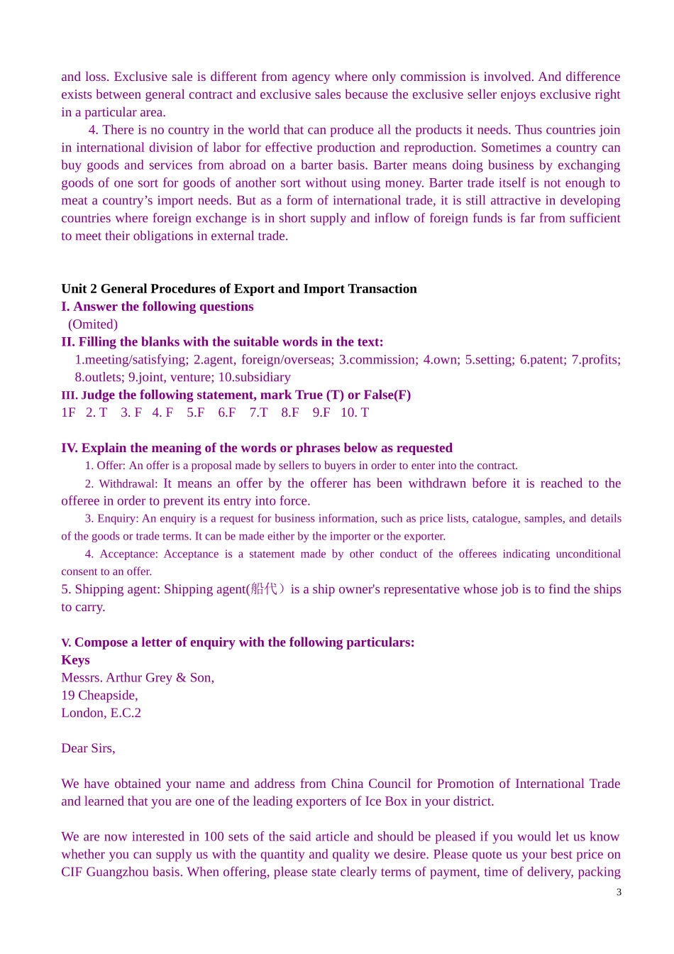 国际贸易实务双语教程(第三版)课后答案_第3页