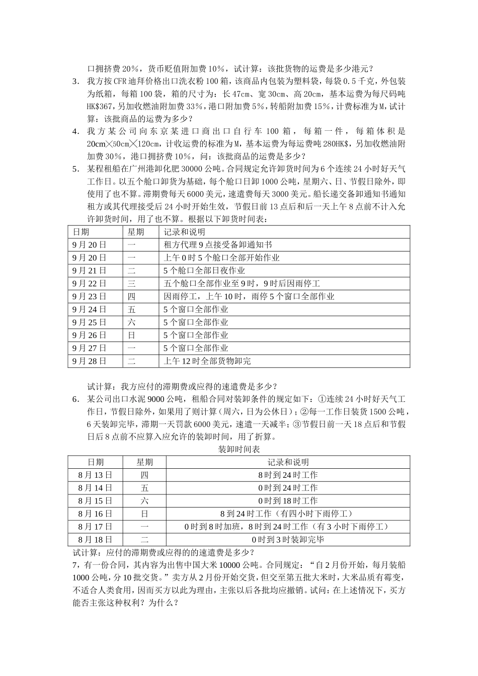国际贸易实务习题2015_第3页