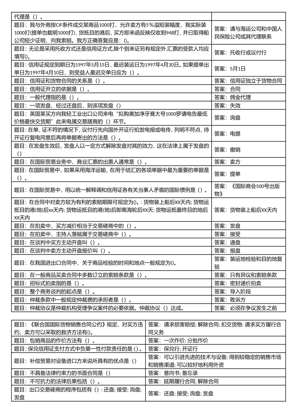 国际贸易实务-形考任务-第四五次考核2019_第2页