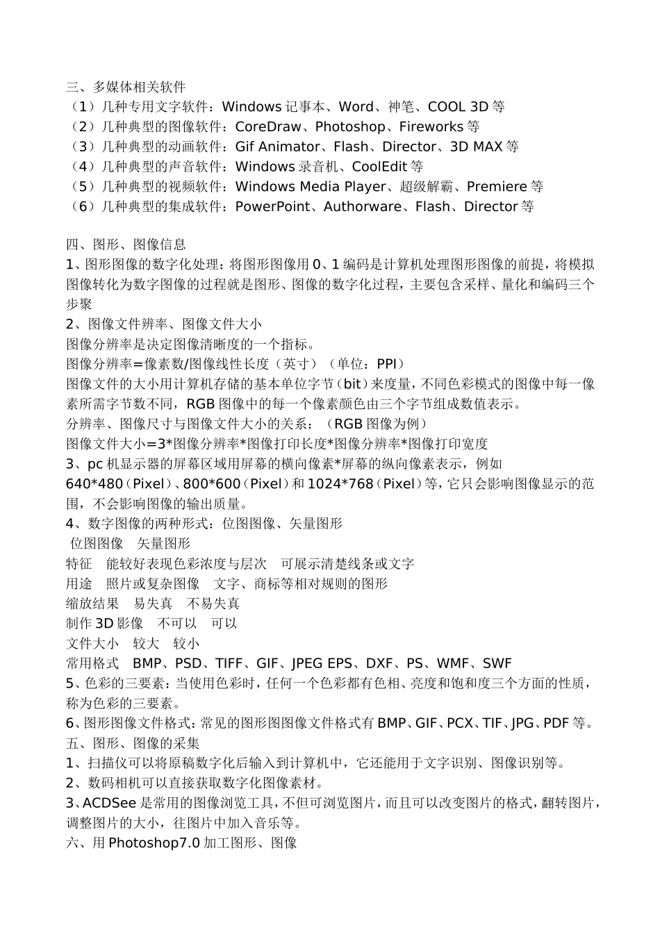 多媒体技术应用的知识点_第2页