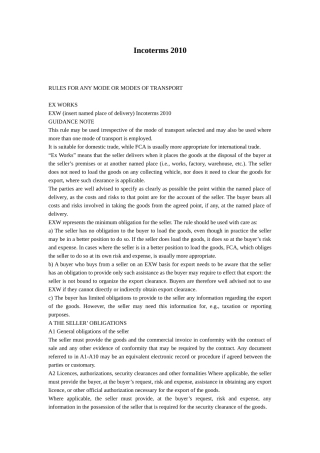 国际贸易术语解释通则2010(英文)