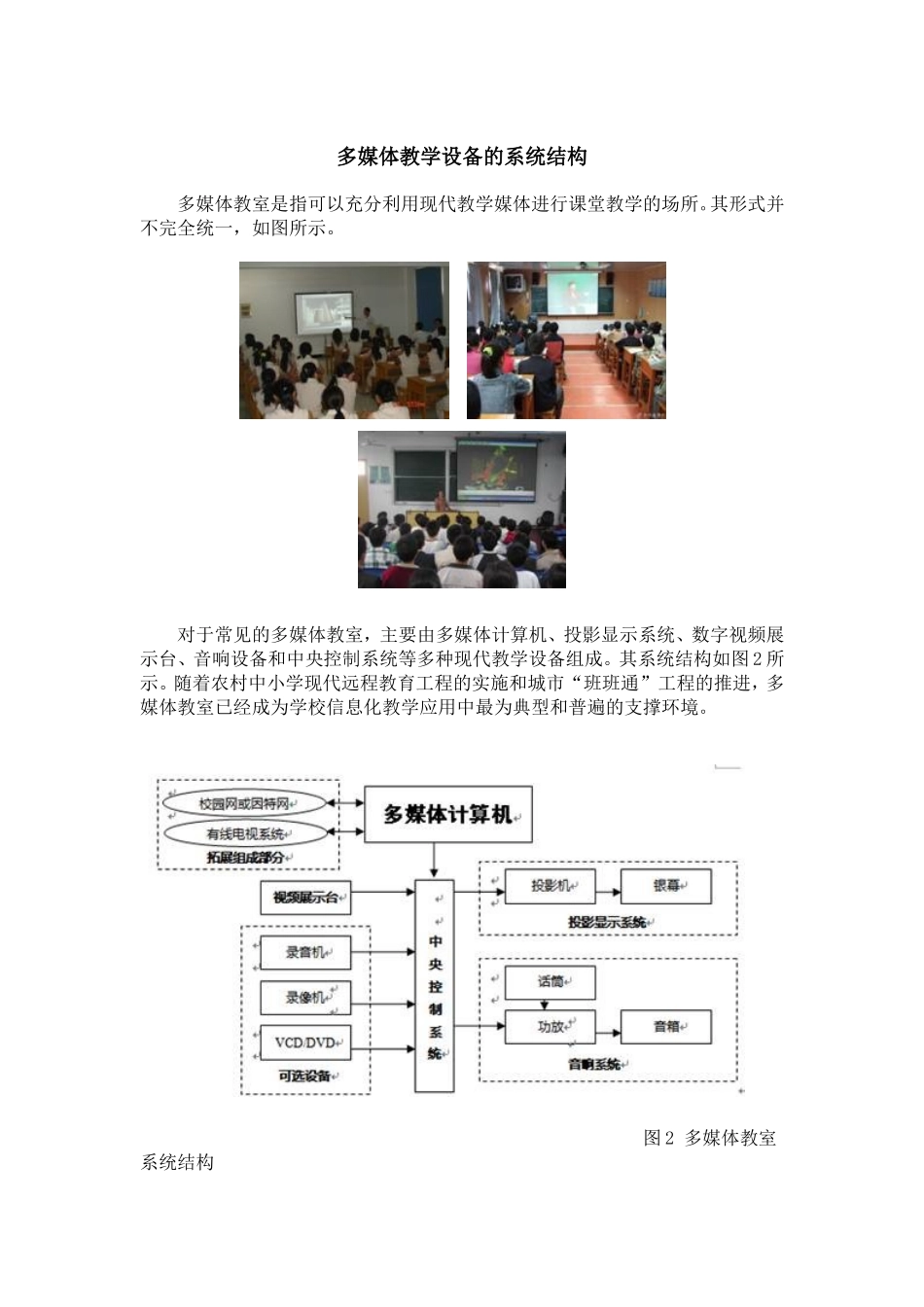 多媒体教学设备的结构组成_第1页