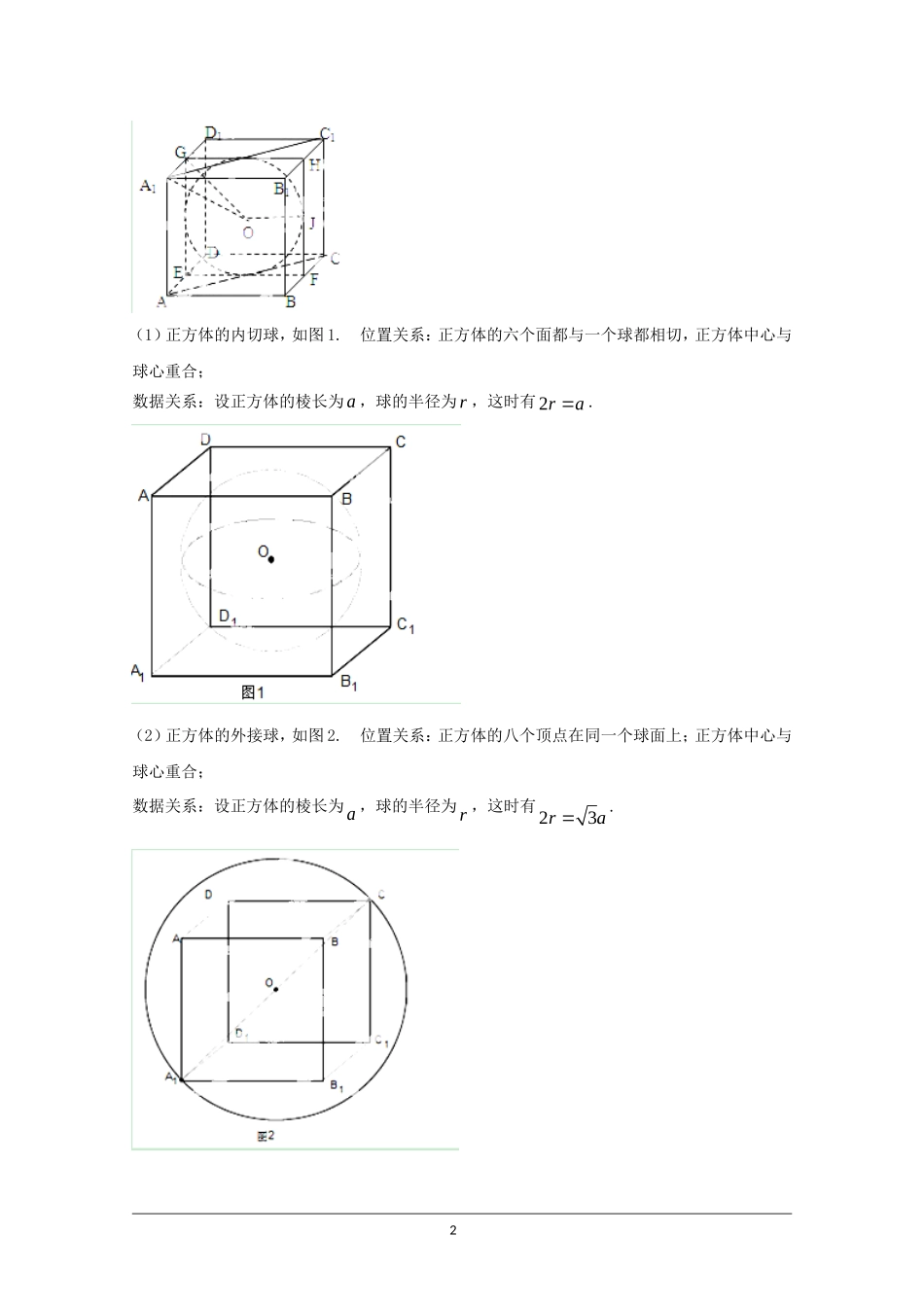 多面体与球切、接的问题(讲)_第2页