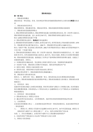 国际商务复习