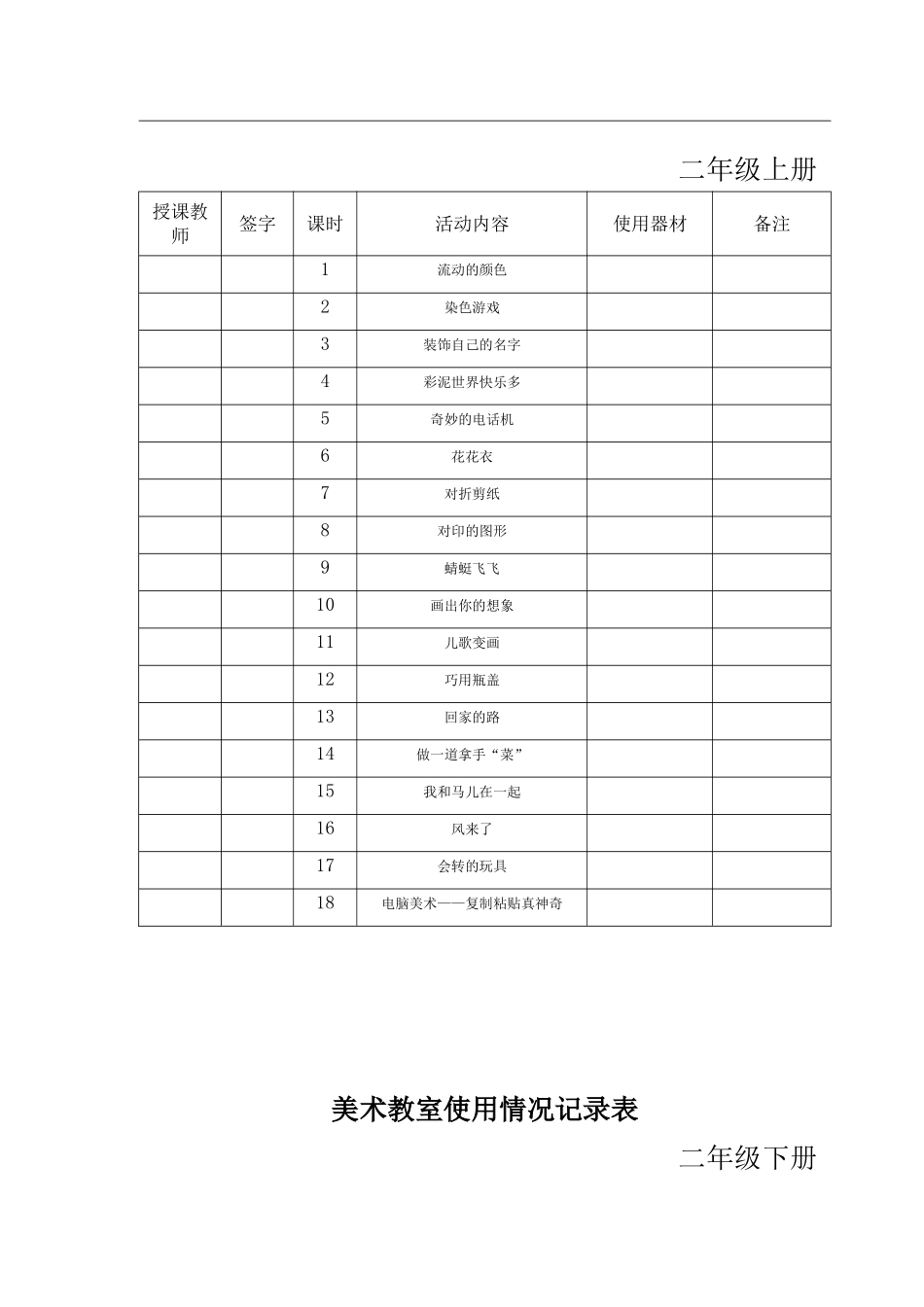 国检小学美术功能室记录表_第3页