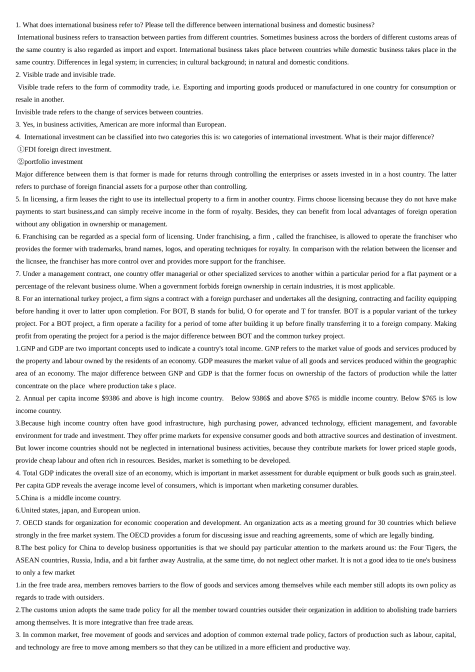 国际商务英语考试卷_第1页