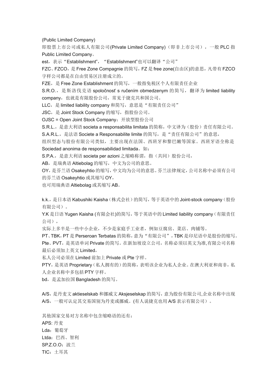 国际上公司名称的缩写--外贸必知_第2页