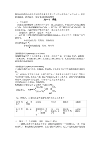 固体废物的物化处理