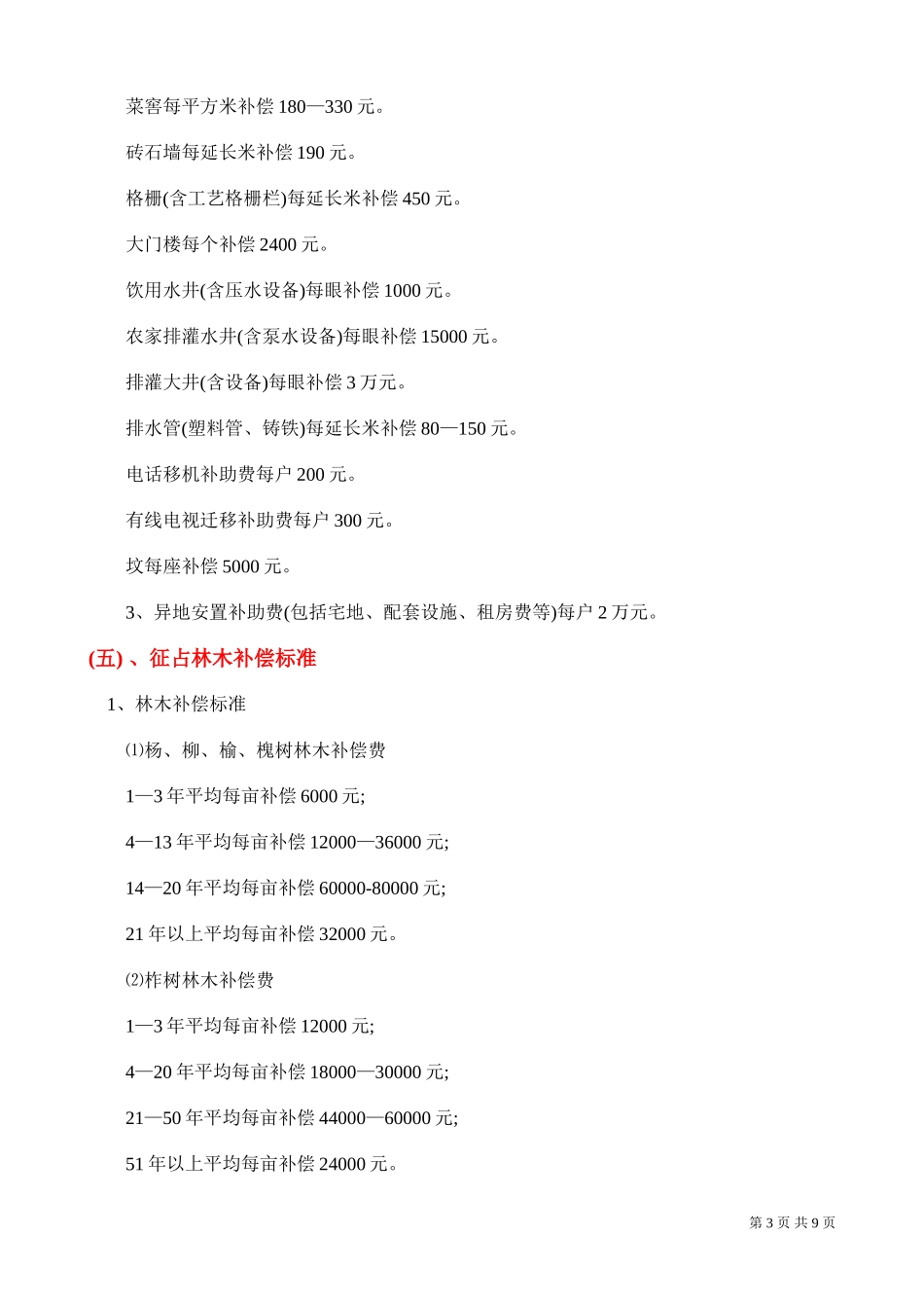 国土资源部农村土地赔偿政策文件_第3页