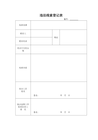 国土资源违法行为文书格式