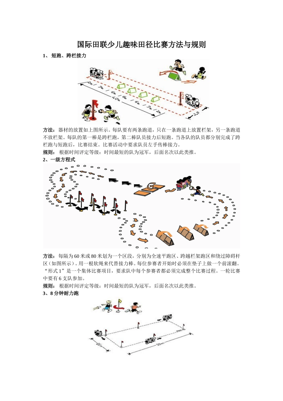 国际田联少儿趣味田径比赛方法与规则_第1页