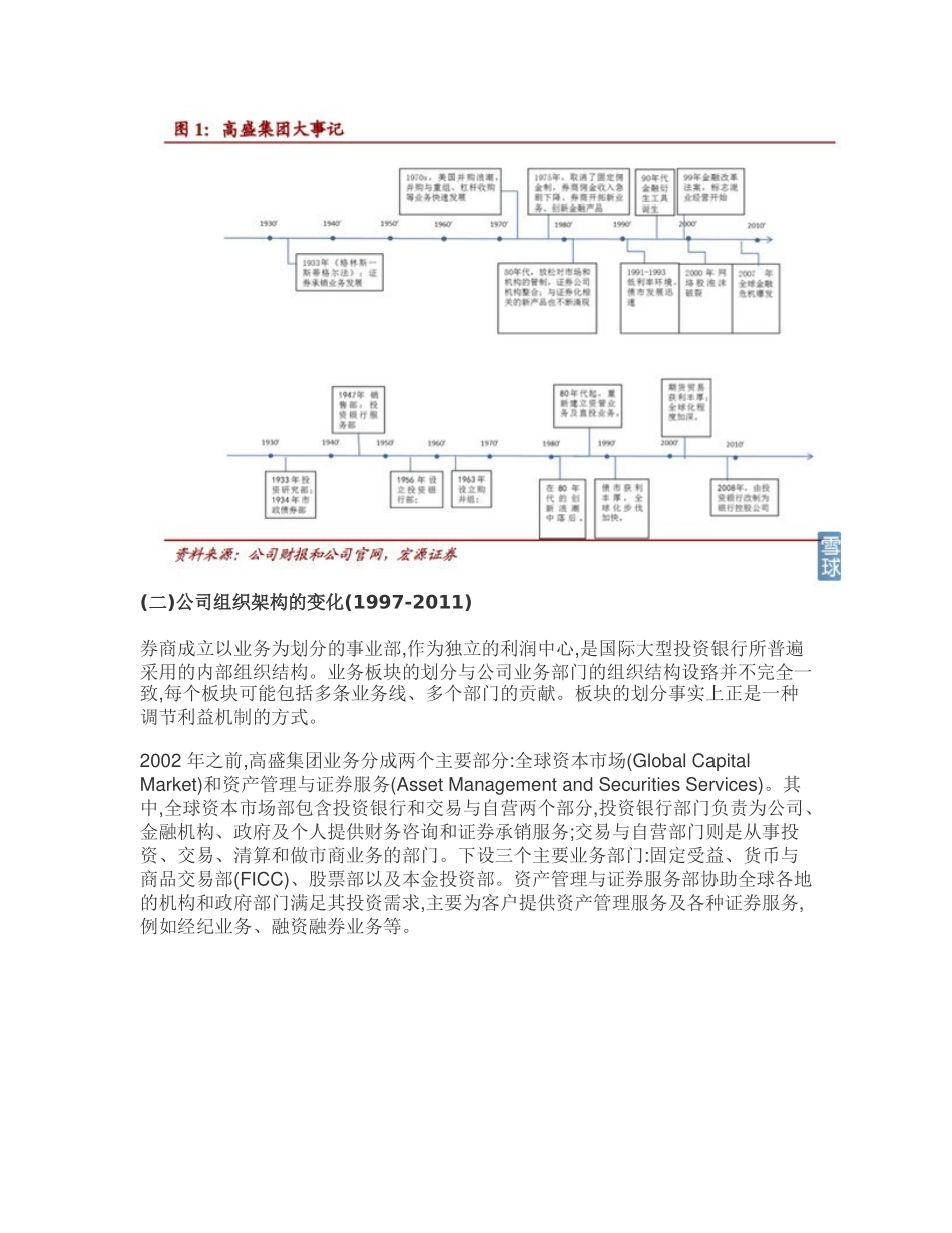 国际投行组织架构变革分析之高盛_第2页