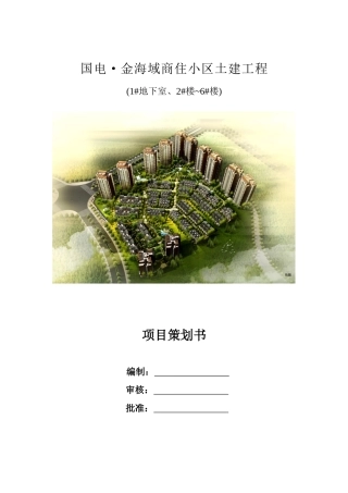 国电工程项目策划书2011-2-2