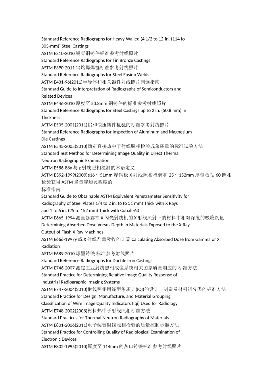 国外主要无损检测标准(含中英文名称对照)_第2页