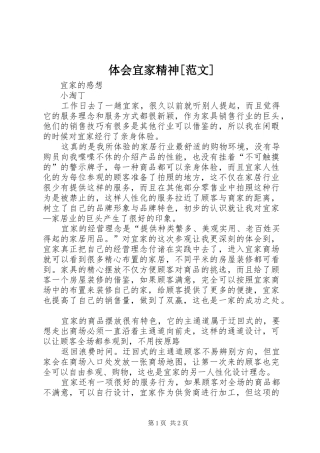 2024年体会宜家精神范文