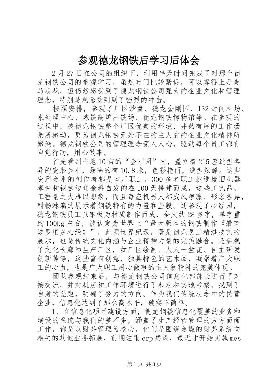 2024年参观德龙钢铁后学习后体会_第1页