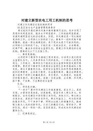 2024年对建立新型农电工用工机制的思考