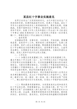 2024年县红十字事业实施意见