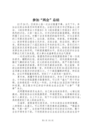 2024年参加两会总结