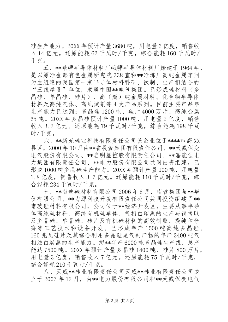 2024年多晶硅主要生产企业情况_第2页