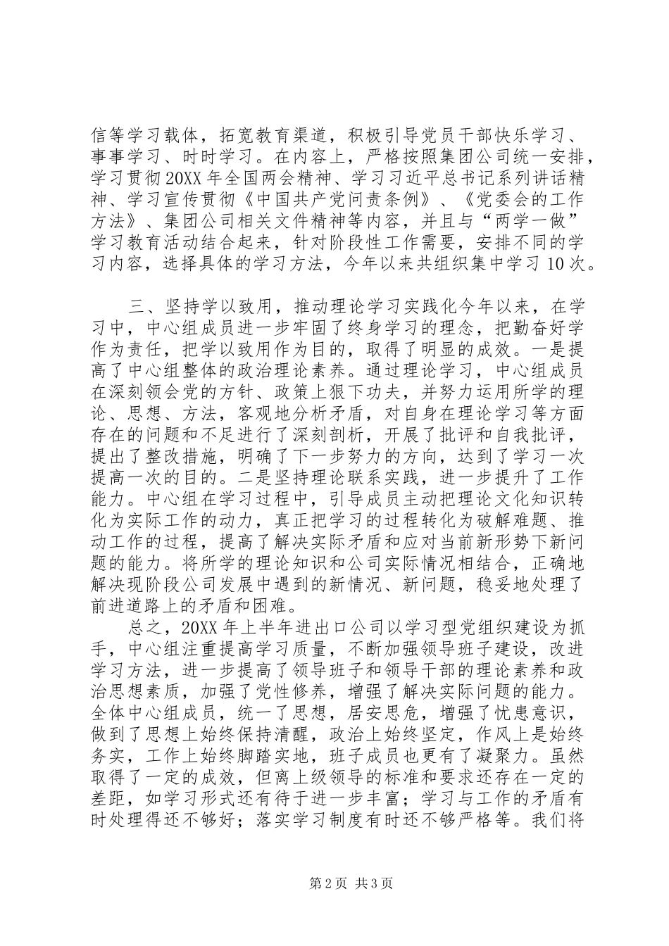 2024年二级中心组学习总结_第2页