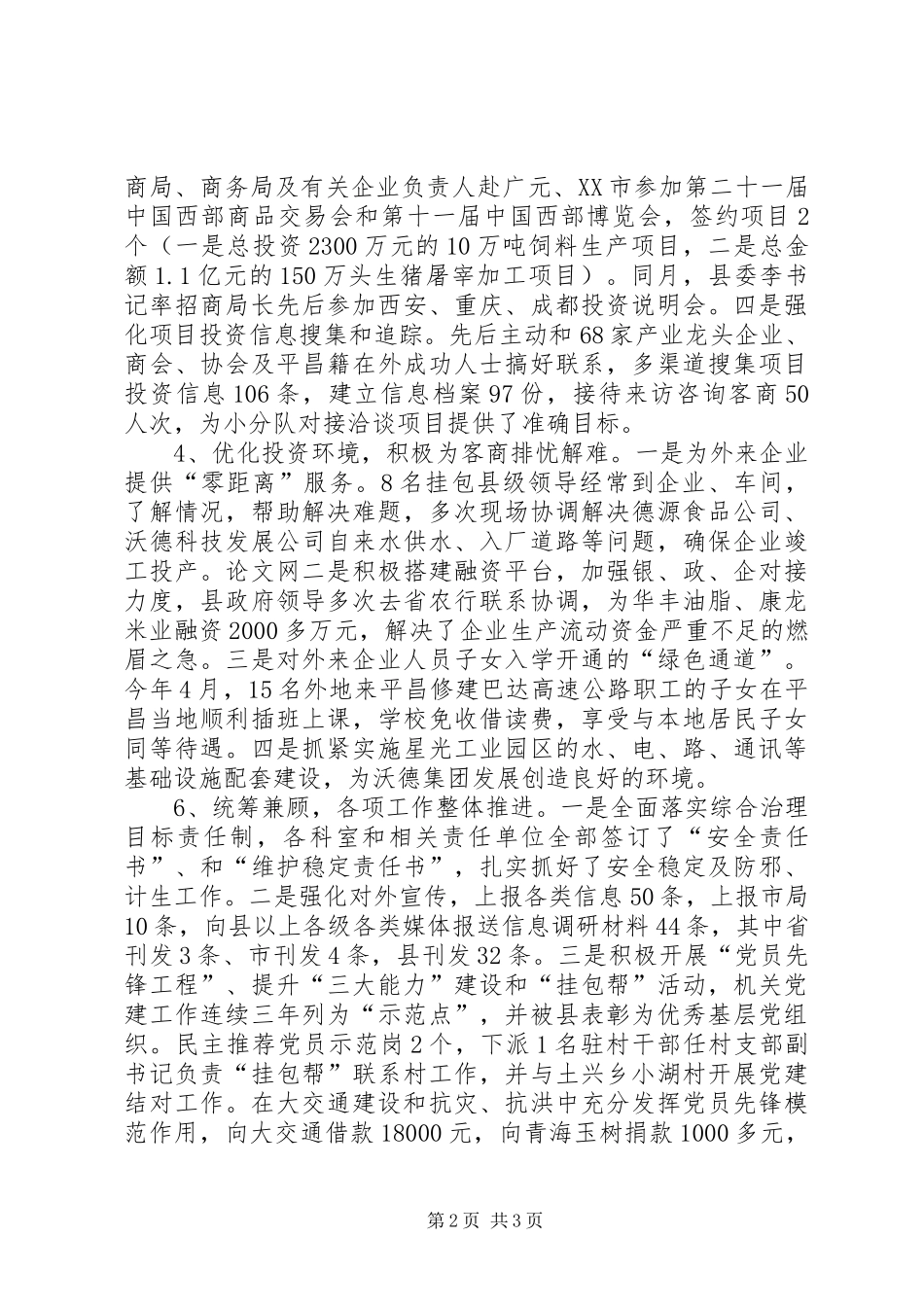 2024年二〇一一年度工作总结_第2页