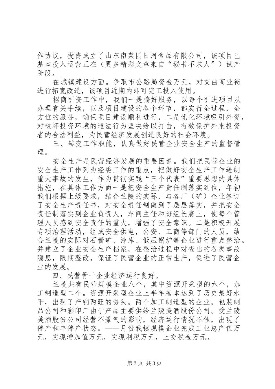 2024年二四年民营经济基本情况汇报材料_第2页