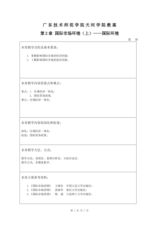 国际营销-第2章-营销环境(上)