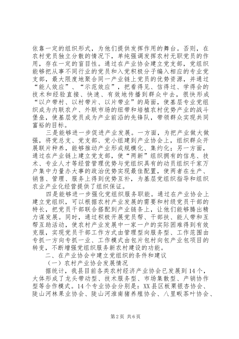 2024年产业协会建立党组织工作调研报告_第2页