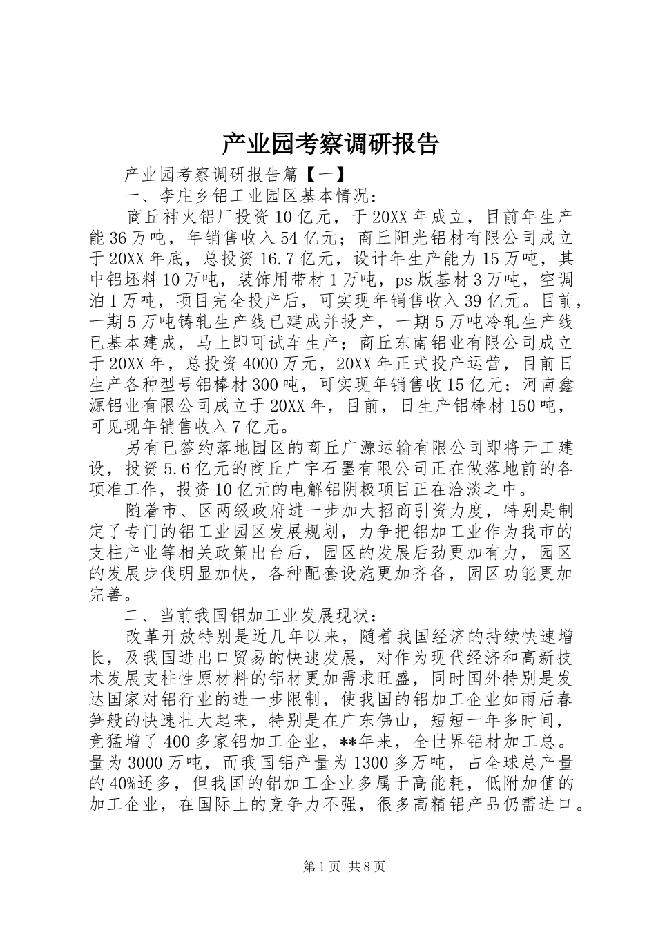 2024年产业园考察调研报告_第1页