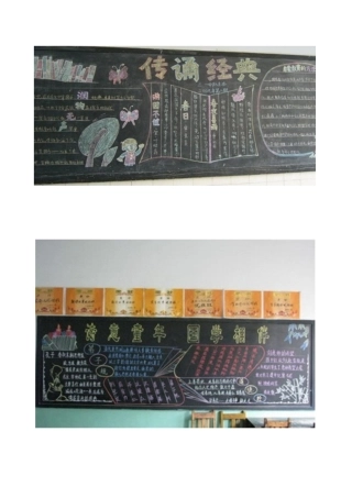 国学经典黑板报图片