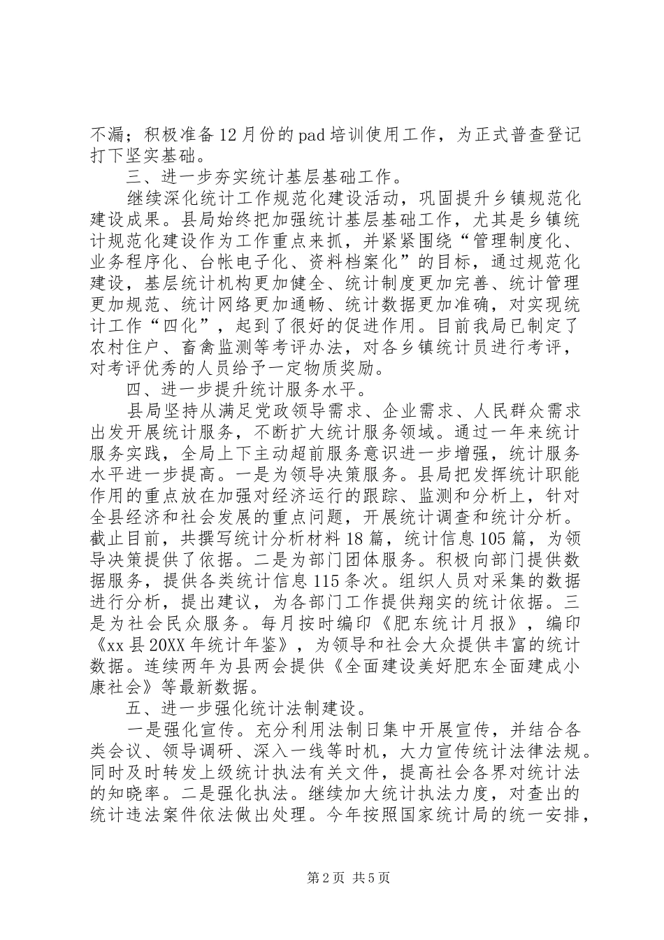 2024年县统计局工作总结报告_第2页