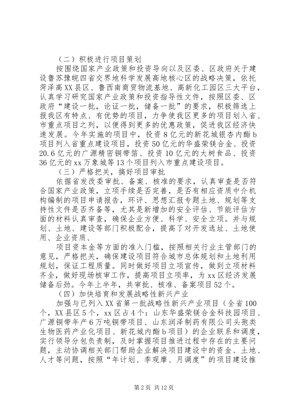 2024年发改局年上半年工作总结_第2页