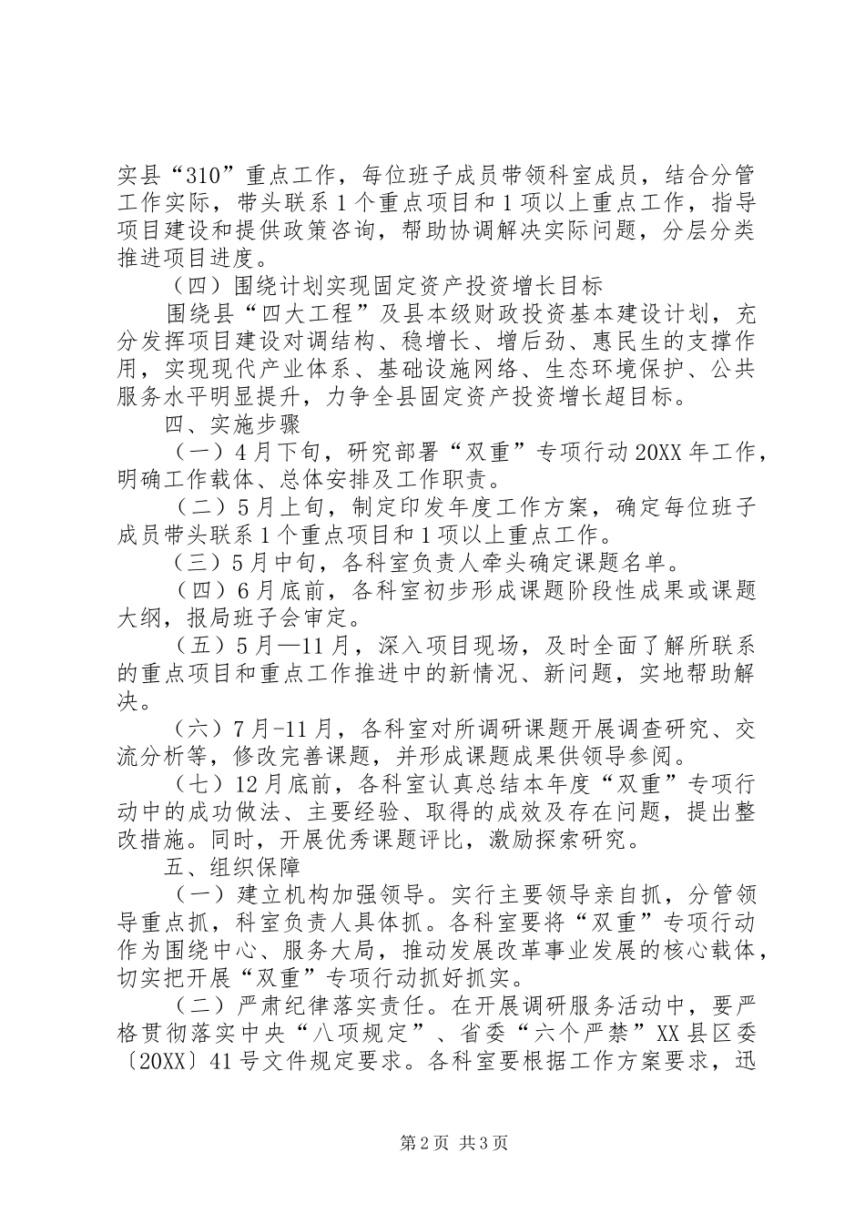 2024年发改局双重专项行动工作方案_第2页