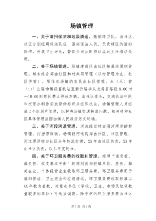 2024年场镇管理 