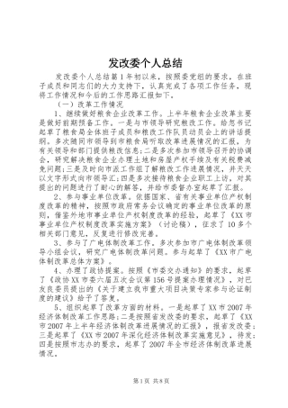 2024年发改委个人总结