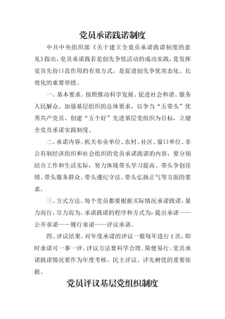 基层党组织规范化建设十项制度(版面用)