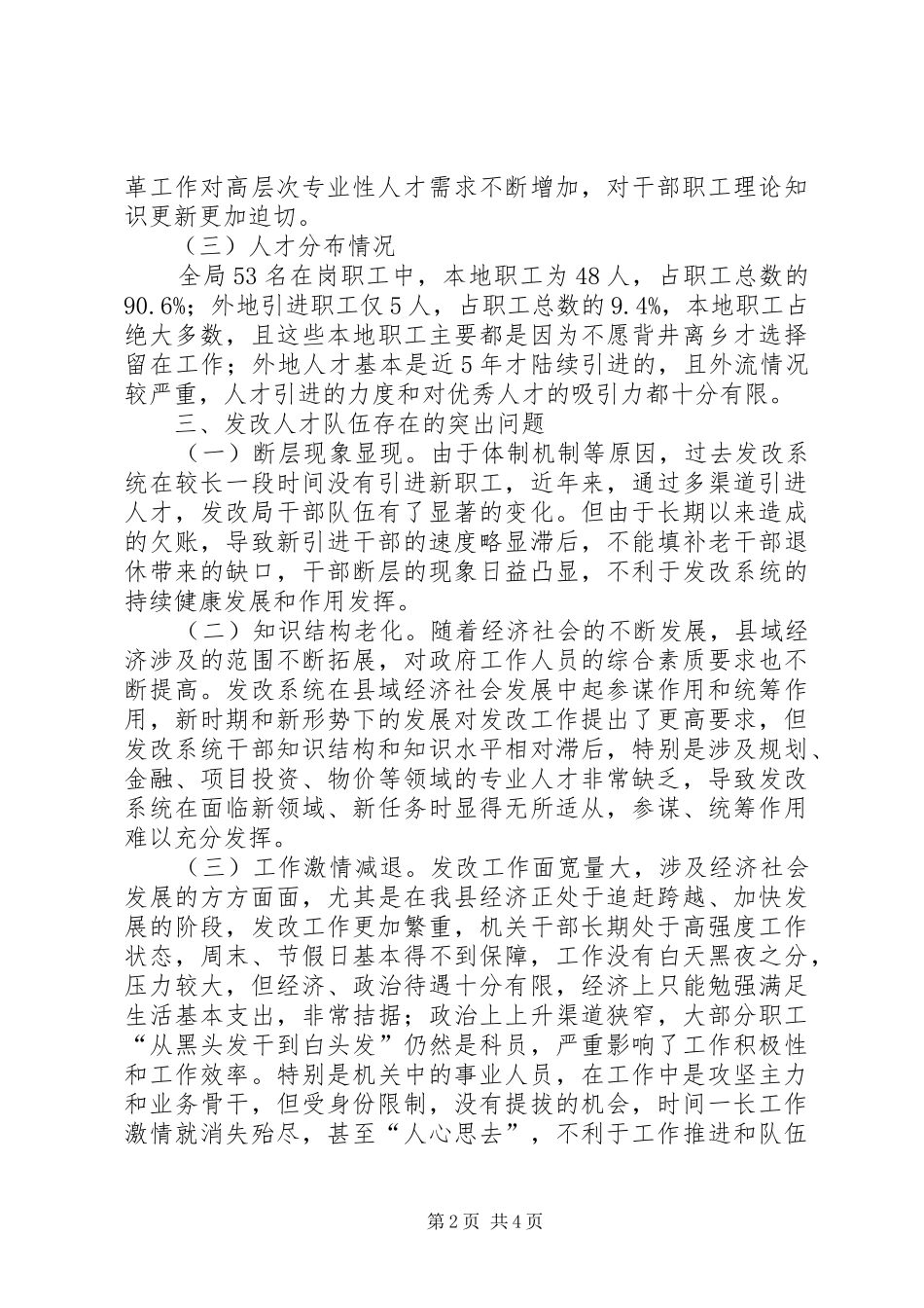 2024年发改委人才队伍的调研报告_第2页