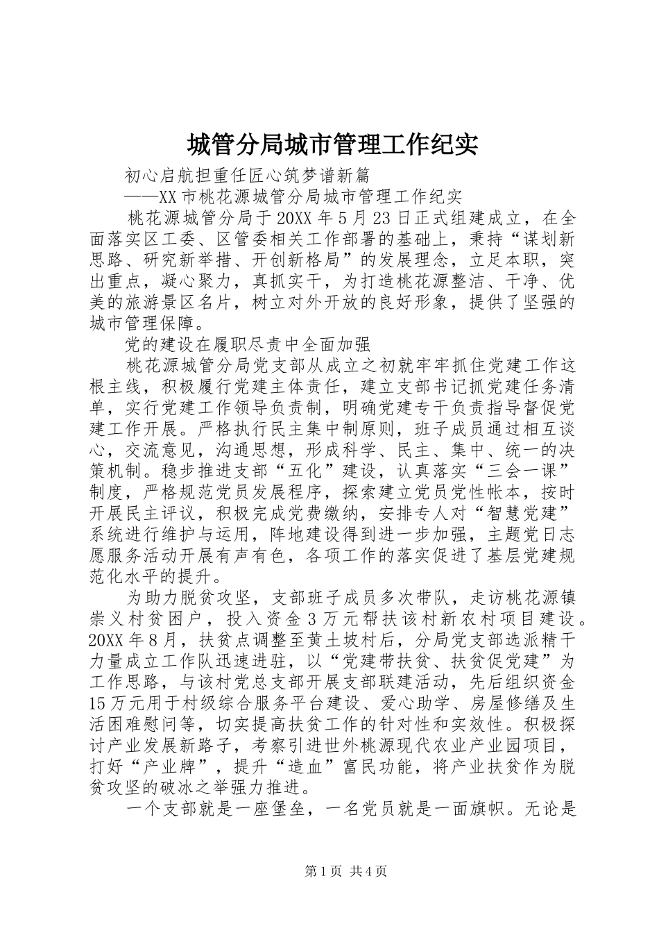 2024年城管分局城市管理工作纪实_第1页