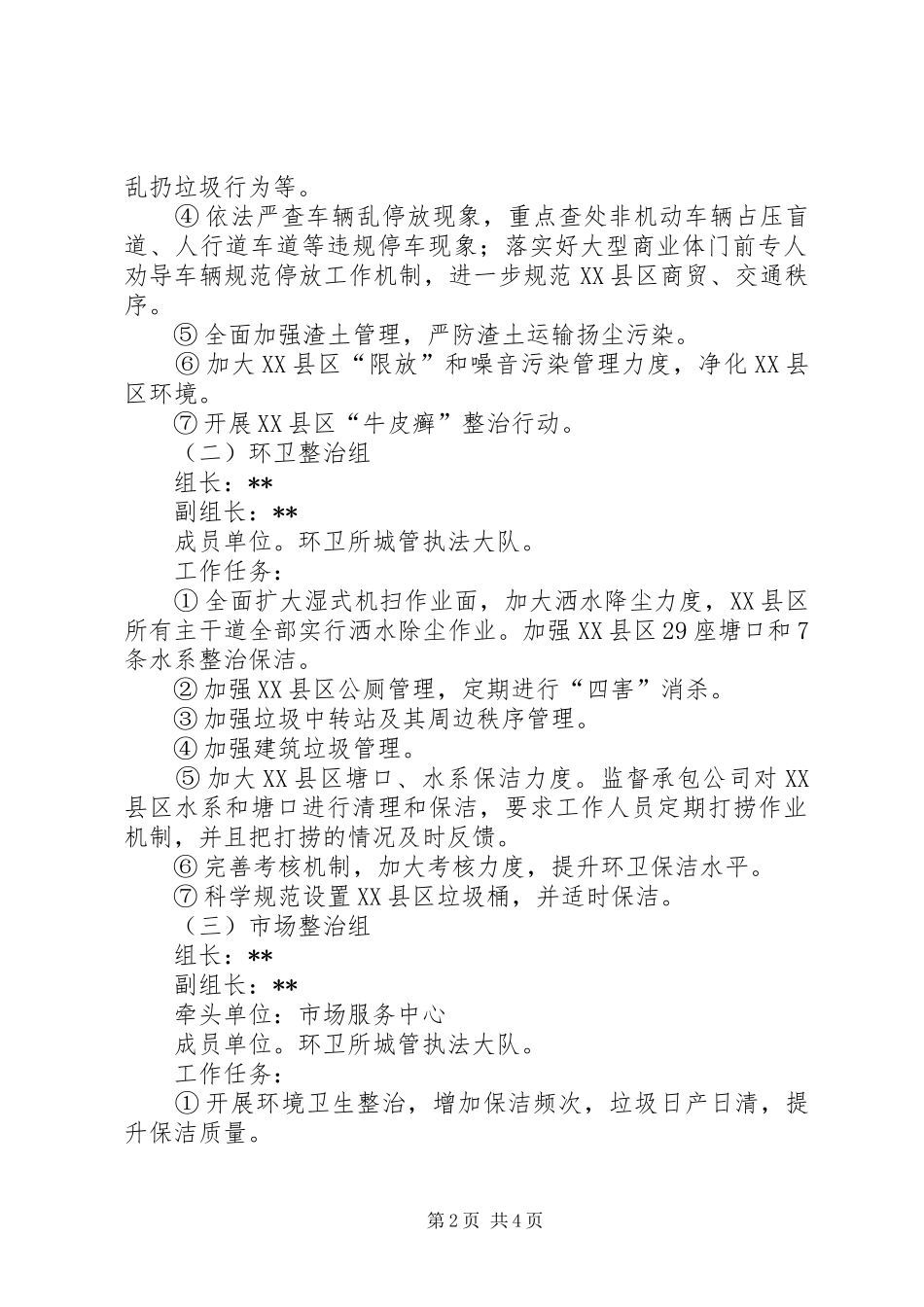 2024年城管局创建省级卫生县城专项行动月实施方案_第2页